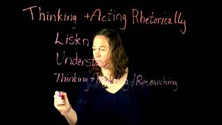 Thinking amp Acting Rhetorically  College English  Understanding Rhetoric amp Rhetorical Analysis [upl. by Enehpets]