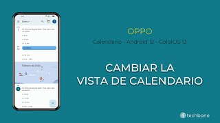 Cambiar la Vista de Calendario  Oppo Android 12  ColorOS 12 [upl. by Rafaellle]