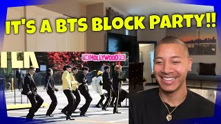 Reacting to BTS amp James Corden Perform Butter Dynamite amp PTD For Fans On The Street In LA [upl. by Aneetsirk]