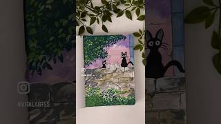 Guess the Ghibli movie aesthetic studioghibli gouache youtubeshorts shortsvideo [upl. by Ellivnarg]