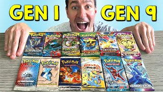 Opening EVERY Generation of Pokemon Cards 19992023 [upl. by Sremlahc]