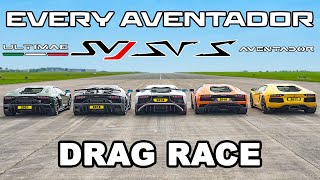 EVERY Lamborghini Aventador DRAG RACE [upl. by Joselyn]