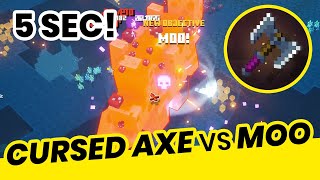 Cursed Axe vs COW Boss  5 Seconds Quickest Kill  Minecraft Dungeons [upl. by Mccourt988]