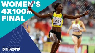 Womens 4x100m Relay Final  World Athletics Championships Doha 2019 [upl. by Kutzenco168]