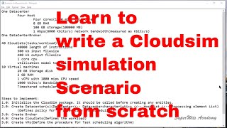 CloudSim Tutorial How to write a Program for Simulation of SpaceShared VM and TimeShared Cloudlets [upl. by Keenan]