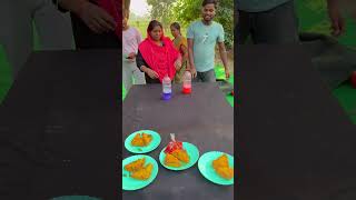 Flip dabble Bottle amp Eat Bread pakoda challenge shorts game [upl. by Gilly]