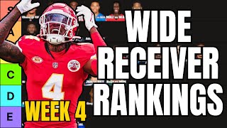 Top 40 Wide Receivers Rankings For Week 4 Fantasy Football [upl. by Nylarahs646]