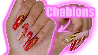 TUTORIEL 💅🏽  DES ONGLES EN GEL LONGS ET LUXUEUX  CHABLONS [upl. by Janella]