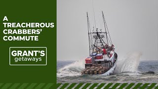 Crabbers treacherous commute across the Tillamook Bay bar on Oregon coast [upl. by Arand]