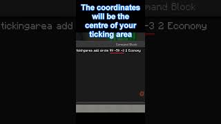 Ticking Area  Tutorials Done Quickly shorts minecraft tutorial bedrock java gaming [upl. by Lydie]