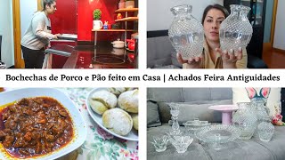 Bochechas de Porco e Pão feito em Casa  Achados Feira de Antiguidades [upl. by Laraine]