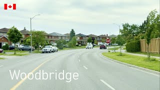 🇨🇦 Driving CANADA  WOODBRIDGE Ontario 4K drive Vaughan [upl. by Stearne]