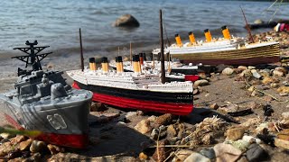 Will These Ships  Titanic Lusitania Gold Titanic Carpathia  at the Lake Sink or Float [upl. by Ladnar300]