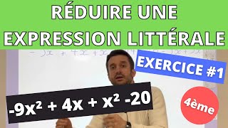 Réduire une expression littérale  Exercice corrigé [upl. by Selrhc]