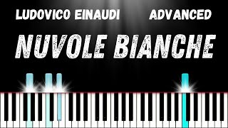 How To Play Nuvole Bianche by Ludovico Einaudi  Advanced Piano Tutorial [upl. by Loutitia]