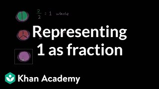 Different ways to represent 1 as a fraction  3rd grade  Khan Academy [upl. by Nisotawulo35]