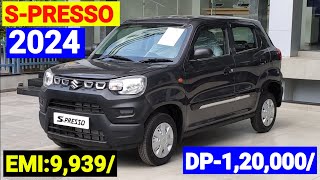 2024 Maruti Suzuki S  Presso VXI On Road price। Maruti SPresso VXI। Down payment। loan Emi finance [upl. by Shevlo]