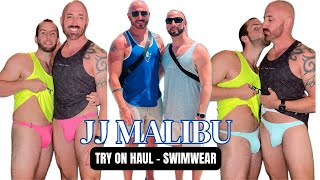 JJ MALIBU TRY ON HAUL  MENS SWIMWEAR [upl. by Nelyag998]