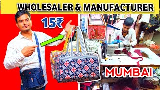 Mumbai Me Bag Wholesale Market  Ladies Bags Manufacturers Mumbai  Byculla Wholesale Bag Market [upl. by Amalbena]