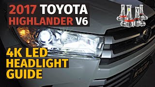 So Brilliant 20142019 Toyota Highlander LED Headlight Bulb Replacement Guide For V6 and Hybrid [upl. by Newlin403]