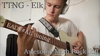 The Coolest Midwest Emo  Math Rock riff Elk  TTNG EADFAE Tuning [upl. by Leandro]