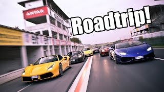 Roadtrip mit 6 SupersportCabrios Ferrari Lamborghini McLaren Porsche Jaguar und Corvette [upl. by Aremat901]