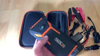 TACKLIFE T8 800A Peak 18000mAh Car Jump Starter with LCD Display Powerpack unboxing and instructions [upl. by Josias]