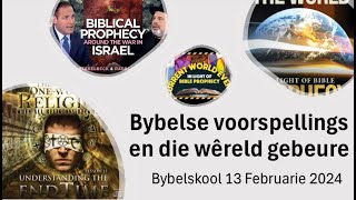 Bybelskool  Bybelse voorspellings en die wêreld gebeure [upl. by Akkinahs7]