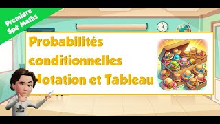 Probabilités conditionnelles  Notation et Tableau [upl. by Alicsirp]