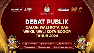 DEBAT PUBLIK CALON WALI KOTA DAN WAKIL WALI KOTA BOGOR TAHUN 2024 [upl. by Anerehs332]