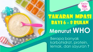 Takaran MPASI Bayi 6 7 8 Bulan Menurut WHO dan dr Meta Hanindita  Menu Lengkap Gizi Seimbang [upl. by Lustick97]