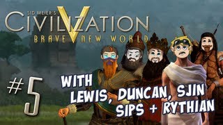 Civ 5 Multiplayer Challenge Part 5 Happy Birthday Sjesus [upl. by Ytsrik]