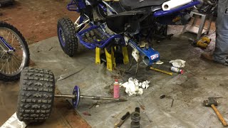 Trx 450r Rear End Exploded [upl. by Aikemit516]