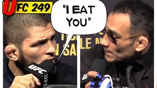 Khabib Nurmagomedov Tells Tony Ferguson quotI Can Eat You in Street Fightquot [upl. by Vladamir]