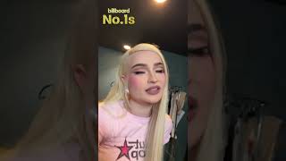 Kim Petras Talks Celebrating quotUnholyquot Reaching No 1 on Adult Pop Airplay Chart  Billboard No 1s [upl. by Yanaton]