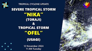 Press Briefing STS NikaPH Toraji amp TS Ofel Usagi at 11 AM  November 12 2024  Tue [upl. by Sigler191]