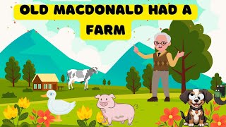 Old MacDonald had a farm 👨‍🌾🚜🐖 Ee i ee i o song Lyrics video nursery rhymes Kids songs [upl. by Eahcim]