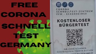 Free Corona Schnelltest  Rapid Antigen Test  Covid19 Rapid Test  Hessen Germany [upl. by Naellij607]