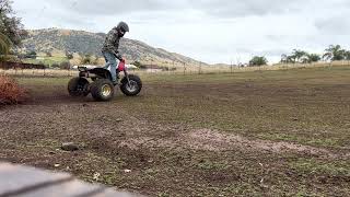 1986 Honda Atc 350x sliding in the mud [upl. by Morley]