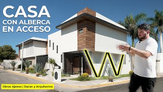 CASA con ALBERCA en INGRESO y HERMOSA DOBLE ALTURA  Obras Ajenas  Durán y Arquitectos [upl. by Narruc710]