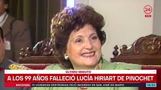 A los 99 años falleció Lucía Hiriart de Pinochet [upl. by Ancelin416]