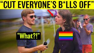 Street Preacher STUNNED By This Question at Pride Festival [upl. by Ikkin]