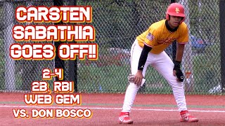 Carsten Sabathia Dominates vs Don Bosco  Son of MLB AllStar CC Sabathia  Bergen Catholic 1B [upl. by Salomi]