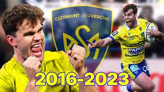 Tous les essais de Damian Penaud avec lASM Clermont Auvergne 20162023 [upl. by Accber]