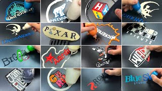 15 The Most Famous Animation Studios Logos Pancake Art [upl. by Prader]