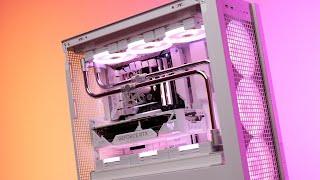 TUF GT302 Full White Custom Water Loop Pc Build [upl. by Saloma]