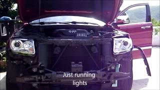 20112013 Wk2 Jeep Grand Cherokee halogen to OEM bixenon retrofit [upl. by Broeder]