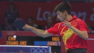 Mens Table Tennis Singles QuarterFinals  CHN v HKG  London 2012 Olympics [upl. by Ecertap883]