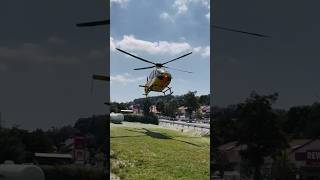 RTH Christoph 28 Abflug bei der Feuerwehr HildersMitte nach Einsatz [upl. by Safier]