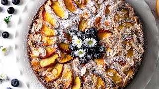 Let’s Make a Peach Blueberry Ricotta Cake🍑💙 [upl. by Fredra873]